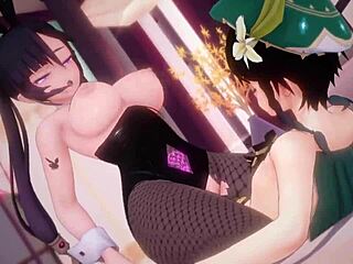 mona seducing cowgirl in this anime hentai cartoon blowjob scene