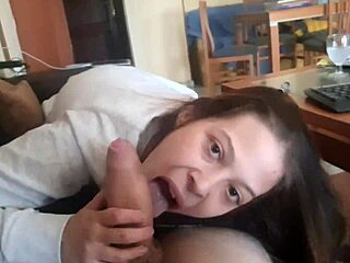 Neighbor enjoys a subtle oral encounter with the latina