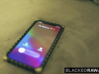 Blackedraw brunette takes huge BBC while cuckold boyfriend watches.