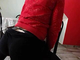 i got into crossdressing with see-through leggings and spandex, showing off my ass in a tanguita