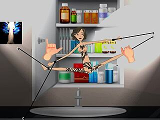 in fairy adventures demo, a girl explores her shaved pussy with toys and fingering masturbation