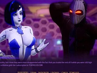 hot robot slut intensely sucks big cock in space subverse episode 1