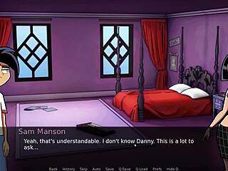 Hot goth girlfriend teases with wild moves in Amity Park hentai.