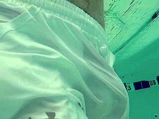 I, Xnxxjohn, see thru the pool boy's monster cock underwater.