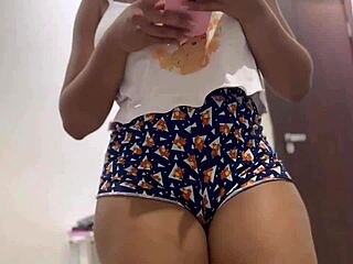 I am this latina prostitute in short shorts provoking my stepfather with cowgirl