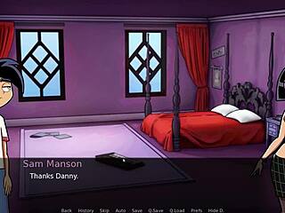 Hot goth girlfriend teases with wild moves in Amity Park hentai.