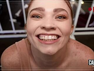 Busty Vivianna Mulino sucks dick fresh from her pussy