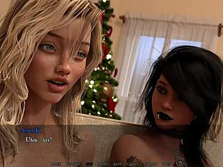 amazing threesome with two hotties in anime game hentai cartoon