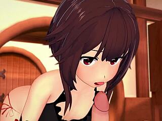 Megumin in Bikini Enjoys Wild Hentai Fucking