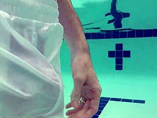 I, Xnxxjohn, see thru the pool boy's monster cock underwater.