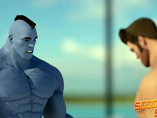 Gay Heroes Suck And Fuck In Intense Bareback Action