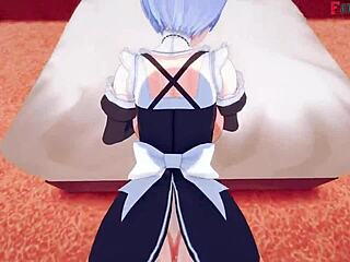 rem bangs three busty maids in fantasy hentai