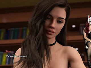 girl masturbating while playing a porn game in steps of debauchery 49 😏