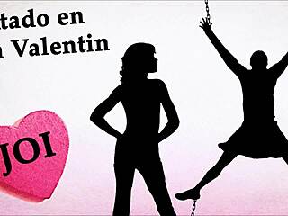 tied slave receives special joi on valentine's day