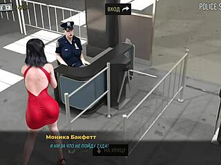 In the fashion business, she teases her boss by showing off her ass in this 3D hentai scene