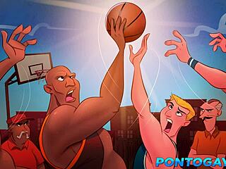 gay cartoon basketball stars with monster cocks 😈