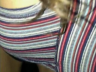 Gordinho in swing house cabin eating married woman and cumming in mouth