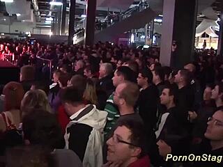 Ever seen real lesbian sex on a public stage? Join the wild show!