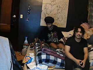 i'm a submissive ebony housewife getting fucked hard right after work, moaning as he creampies my pussy