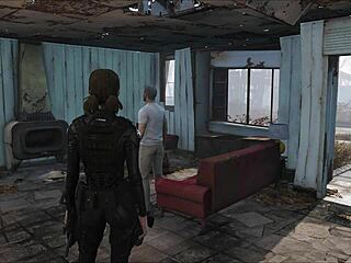 Fallout 4 Old Man Bent Over in 3D Action