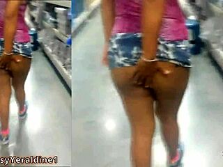 Latina Deisyyeraldine Flashes And Teases In Public Shop.
