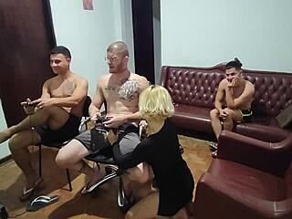 Video game night turns into intense gay bareback fucking with big cocks