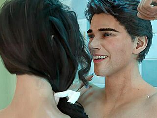 In the freshwomen game, a whore gets rough public deepthroat.