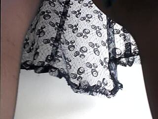 Sexy Look in Sheer Pantyhose Teases with Every Move