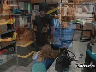 Lucky thief sneaks in and bangs a horny milf guard.