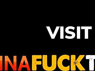 Latina slut, are you sinking that massive cock deep in her throat?