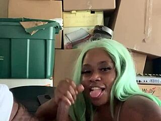 Neighbor helps with move, receives deepthroat blowjob on big black cock