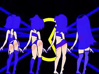 yo, check pacman ghost girls dancing in 3 hot phases! 👻