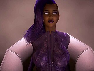 sombra's rough double dildo scene in overwatch parody