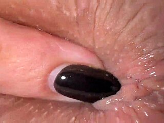 Close up fingering leads to anal orgasm