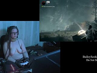 Watch naked brunette play Alan Wake part 10