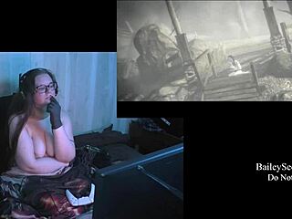 Watch naked brunette play Alan Wake part 10