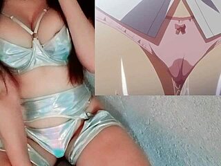 i'm the cute student bent over for my teacher in this hentai, riding his cock to orgasm