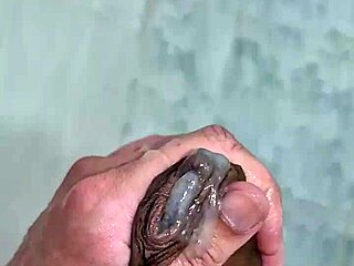 Cute Brazilian Amateur Cums in Shower for Neighbors