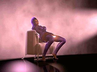 sombra's rough double dildo scene in overwatch parody