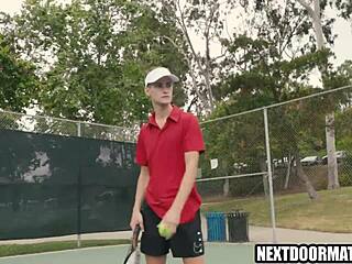 hey cutie, wanna see us play tennis then screw hard with monster cocks?