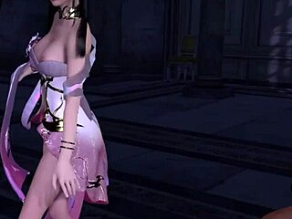 3D cute Asian cosplay model cheats with big dick for wild orgasm