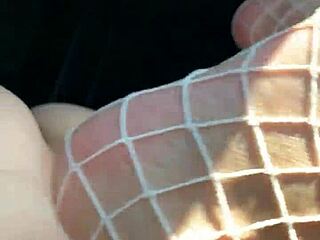 Almost Busted Flashing Huge Tits in Public Car Play