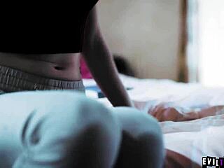 Kyler quinn caught by her step mom masturbating her pussy and begs for a family session