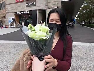 surprising nina with huge asian tits on valentines day