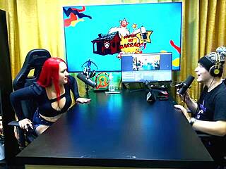 Bia Ruiva Bent Over Table for Hot Latina Interview