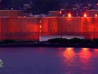 two skinny blonde babes in a playful uniform scene with stockings and fishnets