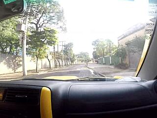 Two Crossdressing Girls Fuck Guy in Jimmy Car