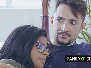 Lucky stud fucks busty latina girlfriend and her stepsister sheyla kayla