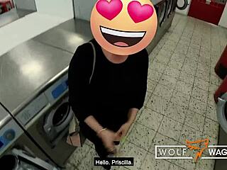 Milf POV Blowjob in Public With Huge Cumshot in Dirty Priscilla's Mouth