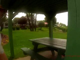 public sex with creampie at the park